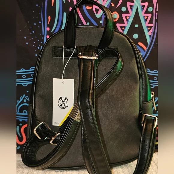 Christian Lacroix Marley PU Denim Backpack - Picture 7 of 12